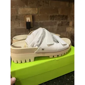 NEW Sam Edelman Eliana White Leather Lug Sole Slide Sandals Size 11 thumbnail 5