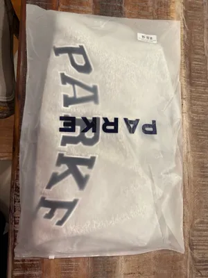 Grey Parke crewneck sweatshirt with navy lettering Size S/M Classic grey + denim thumbnail 5