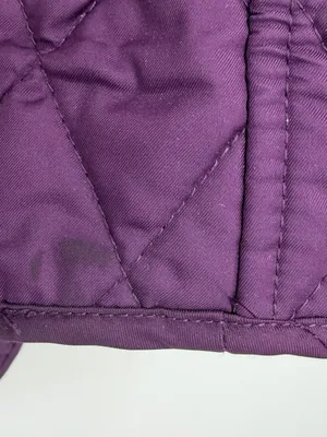L.L. Bean Diamond quilted snap front purple lightweight jacket women’s SP thumbnail 4