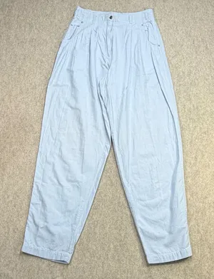 Together! Pants Women M Blue Mom Pleated Retro Coastal Grandma Retro Academia thumbnail 1