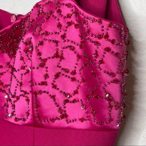 Vintage Beaded Magenta‎ Dress thumbnail 4