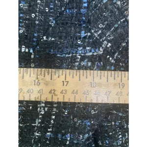 Bagatelle collection Women’s Tweed Blazer New L Blue Black Fringe Pockets thumbnail 11