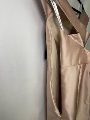 ALFRED SUNG Off-Shoulder Prom Dress in Tan - Size 0 thumbnail 7