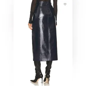 Pistola‎ Alice Utility Midi Skirt in Navy Vinyl Size 29 thumbnail 16
