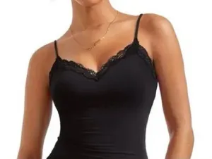 Esprit Black Lace-Trim Camisole thumbnail 1
