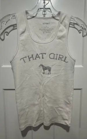Beyonce That Girl Tank Top White Size L thumbnail 1