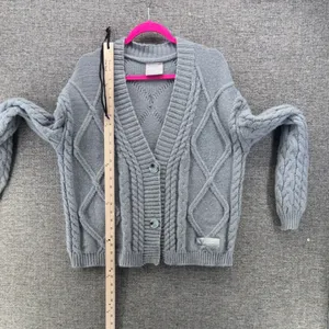 Taylor Swift The Tortured Poets Department TTPD Grey Cable Knit Cardigan MD/LG thumbnail 11