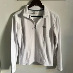 The North Face Women's White Quarter-Zip Pullover Lightweight Fleece Jacket thumbnail 10