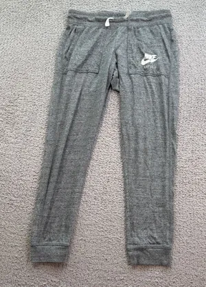 Nike Sportswear Gym Vintage Just Do It Jogger Pants Gray Women’s Small thumbnail 1