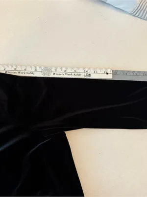 Vintage Black Velvet Midi Dress with Scoop Neck - Women thumbnail 6