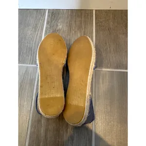 Tory Burch Eleanor D'orsay Ankle Strap Espadrille Flats Gold Logo Size 7 thumbnail 5