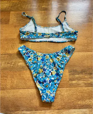 Pacsun Blue Floral Swimsuit thumbnail 2