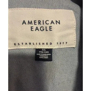 American Eagle Light Blue Zip Collared Denim Vest with Pockets Women's Size XXL thumbnail 2