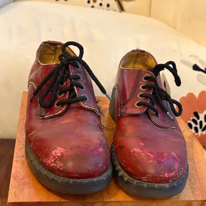 Vintage Dr. Martens Made in England Oxblood 3-Eye/1461 oxford's Women's sz 10 thumbnail 2