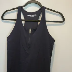 Outdoor Voices Tennis Dress Pleated Asymmetric Hem Racerback Quarter Zip XS thumbnail 3