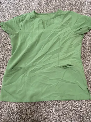 Mandala Women's 5 Pocket Notch Neck Scrub Top Hazel Green thumbnail 2