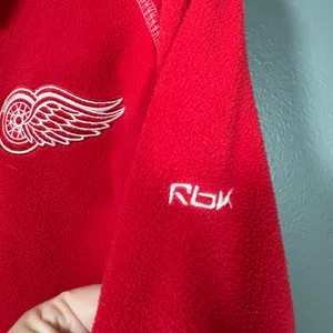 Detroit Red Wings RBX Women's Red & White Fleece Jacket - Size Large - Full Zip thumbnail 5