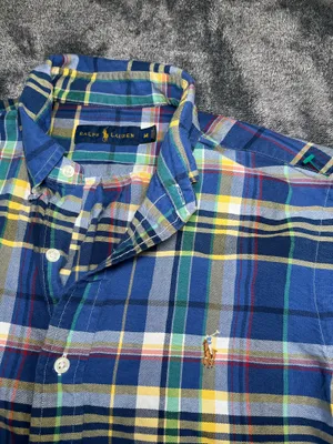Polo Ralph Lauren Men’s Plaid Button Down Shirt Blue Multicolor Long Sleeve Size M thumbnail 2
