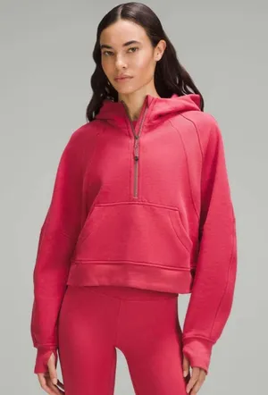 Lululemon Scuba Oversized Half-Zip Hoodie in Vintage Rose thumbnail 1