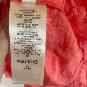 By Anthropologie Amber Tank Top Coral Ruffle Criss-Cross Straps Textured size XL thumbnail 9