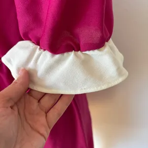 Vintage 70s 80s Pink and White Short Sleeve Midi Dress thumbnail 11