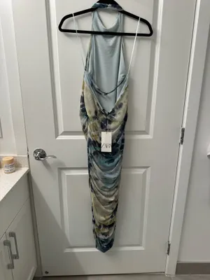 ZARA Printed Tulle Dress Midi thumbnail 3