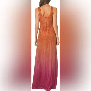 Dress the‎ Population Meredith Metallic Ombré Cutout Plissé Gown thumbnail 4