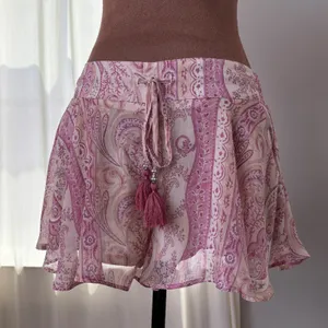 H&M Skort Shorts Size Small Pink Paisley Flowy Tassel Bohemian Fairy Dreamy thumbnail 9
