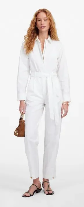 Madewell Utility Coverall Straight-Leg Jumpsuit Wide Leg Womens Size S thumbnail 1