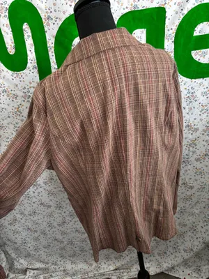 Plaid Brown Vintage Blazer Size XL thumbnail 4