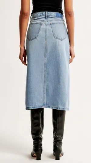 Abercrombie Jean Midi Skirt thumbnail 3