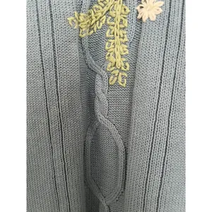 VTG Alfred Dunner Embroidered Floral Beaded Pastel Blue Pullover PS thumbnail 8