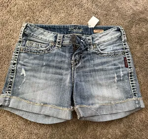 Silver Jeans denim Jean shorts McKenzie thumbnail 1