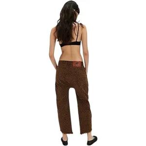 Free People‎ One Teaspoon Harem Cheetah Sinner Pants Barrel Jeans Tobacco 26 S thumbnail 4