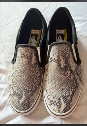 Snakeskin Vans Slip-On Silver thumbnail 2