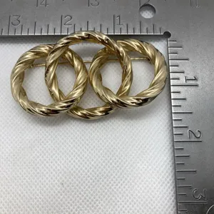 Vintage Lot of 3‎ Gold Tone Pin Brooch Circular Round Napier Interlocking Circle thumbnail 12