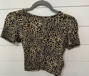 Shein animal print blouse that ties in the back thumbnail 1