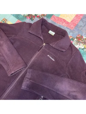 Columbia Women's Medium Purple Outdoor Fleece Jacket Cozy Warm Full Zip thumbnail 2