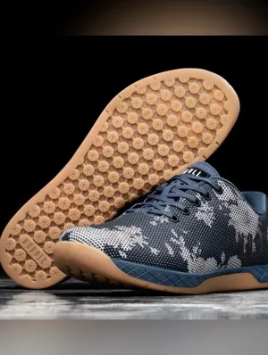 NOBULL- Outwork Sneakers Blue Floral Unisex Size 8 thumbnail 2