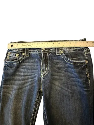 Miss Me Mid Rise Cuffed Capri Jeans Size 30 Angel Wings Embellished MP6377P thumbnail 13