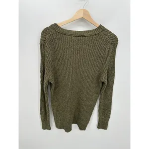 Natural Reflections Green Knit Fisherman Sweater Women‎ Sz M Earth Fall Minimal thumbnail 2