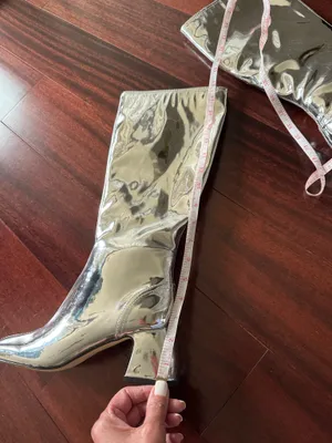 New Sam Edelman, high silver boots, size 6 no box thumbnail 4