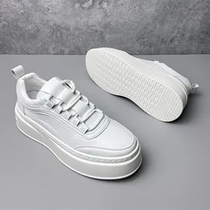 NWT ~ White Breathable Lightweight Faux Leather Platform Sneakers ~ Women's 11.5 thumbnail 4