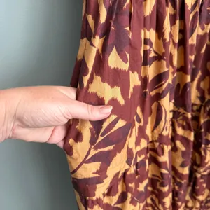 Anthropologie Somerset Maxi Dress in Copper Floral Print Size Small thumbnail 9