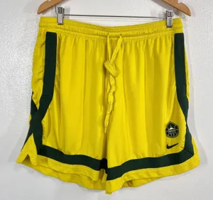 Nike Seattle Storm WNBA Basketball Performance Shorts Women XL Yellow Green thumbnail 1