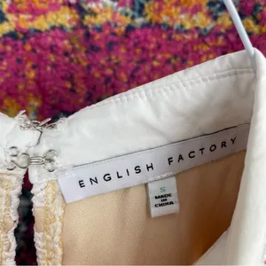 Anthropologie English Factory Flower Crochet Collar Sleeveless Fitted Dress thumbnail 6