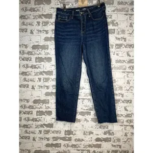 Old navy | women OG straight highrise denim button fly jeans thumbnail 9
