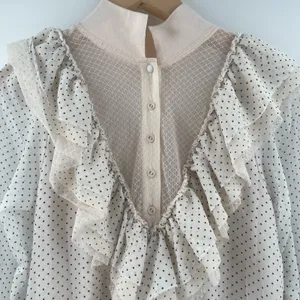 HAH Hot As Hell Dress Size Extra Small Polka Dot Swiss Dots Ruffle Lace Mesh NWT thumbnail 11