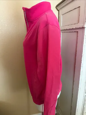 Athleta Women’s Hot Pink Half-Zip Pullover Sweater thumbnail 3