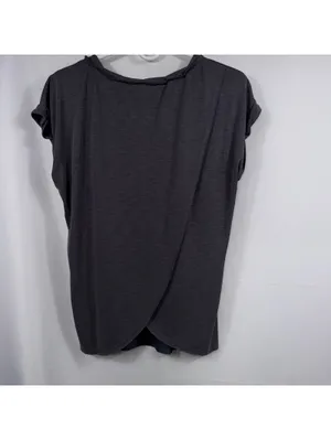 BKE Gray Modal Tulip Back Top Small Short Sleeve thumbnail 9